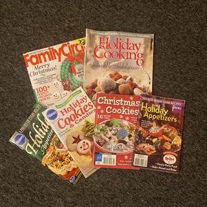 6 Holiday Cookbooks - Hundreds of Recipes inside!  Like NEW condition softbooks